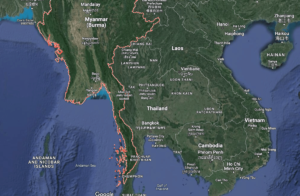 Myanmar Border Map from Google